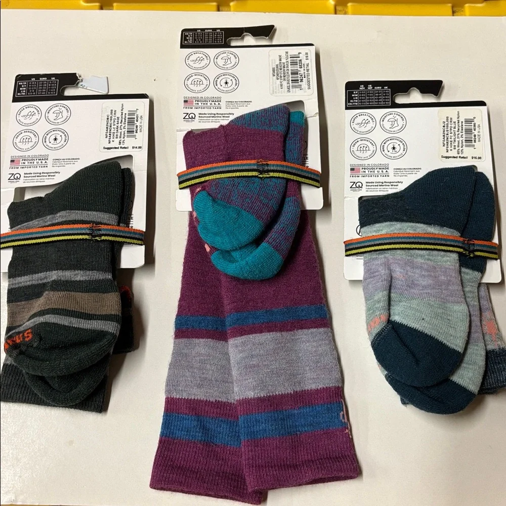 3 Pair Smartwool Wintersport and Hike Socks